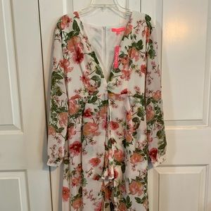 Floral Long-sleeve romper
